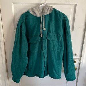 Men’s hooded button up jacket